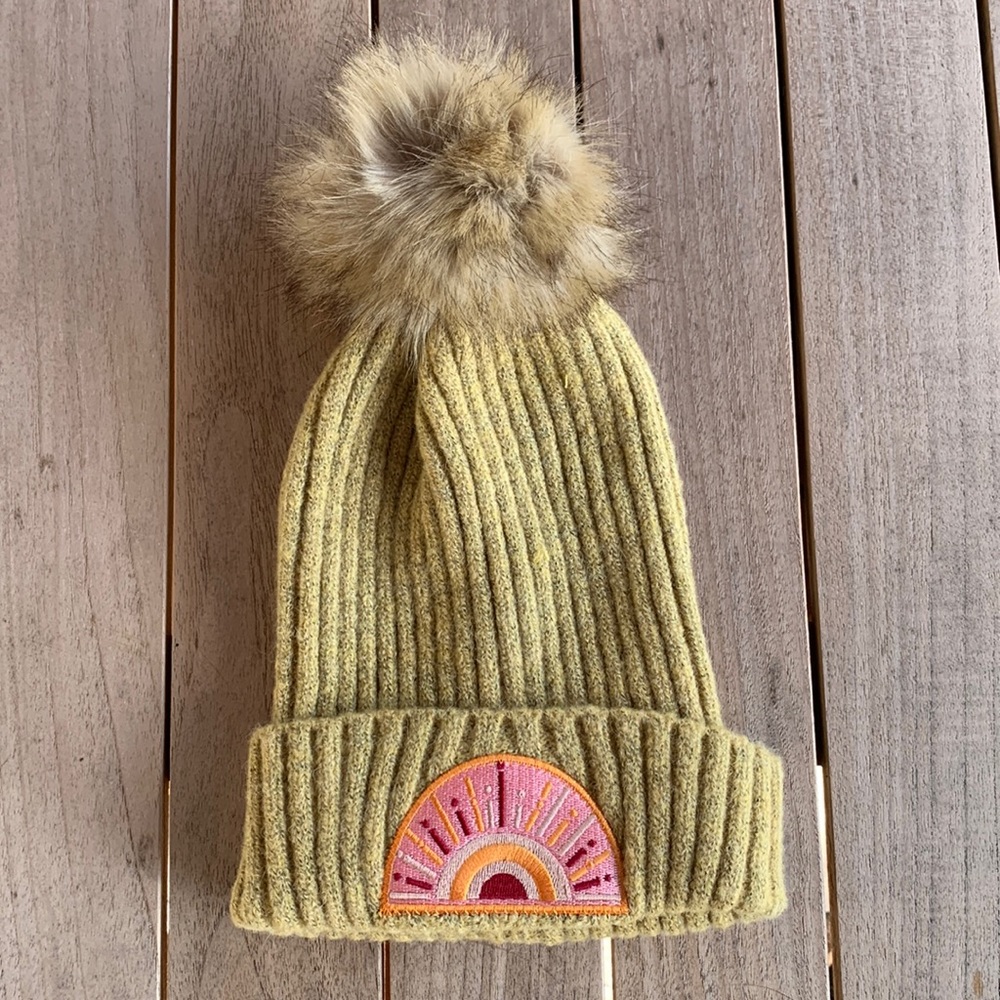 Virginia Wolf knit pom pom beanie